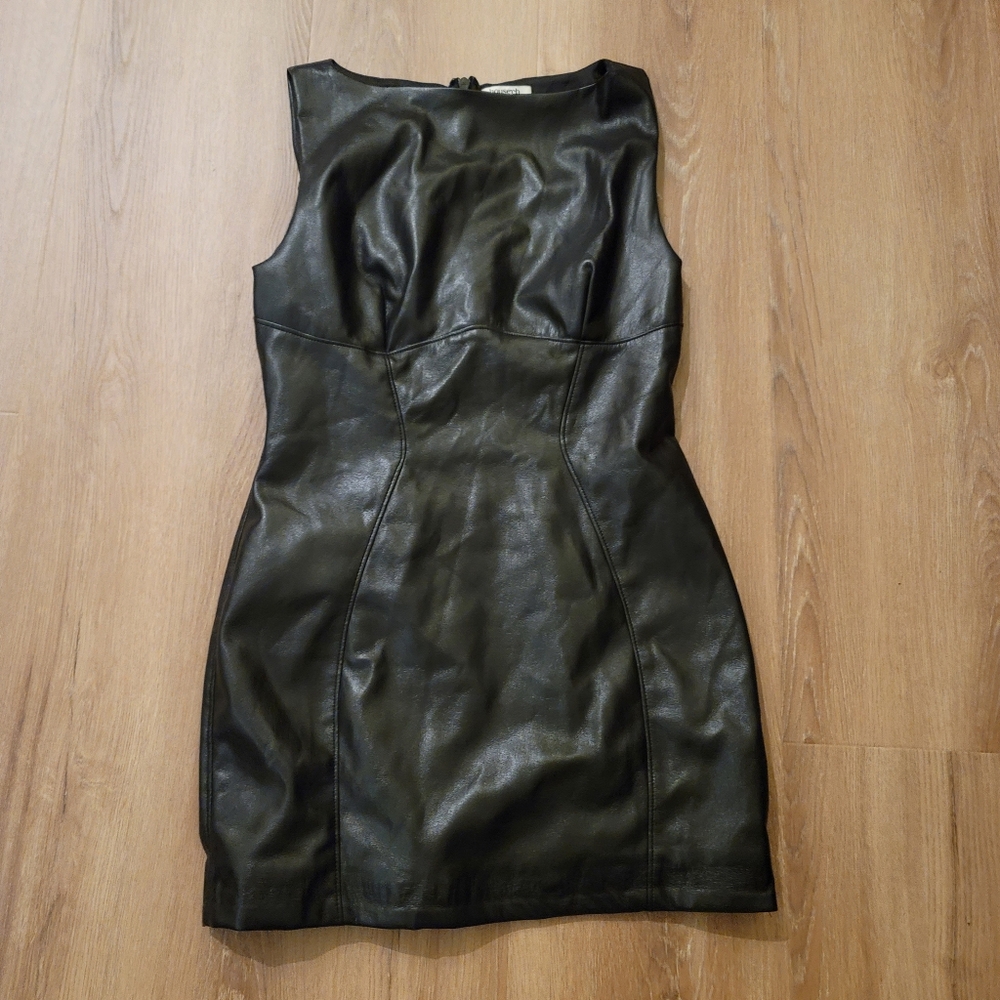 House of CB Black Faux Leather Mini Dress - Picture 3 of 5
